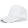 thumbnail image 1 of UTSJKR Baseball Cap Plain Blank Neon Trucker Hat 5 Panel Summer Baseball Cap Mesh Back Snapback Adjustable White, 1 of 2