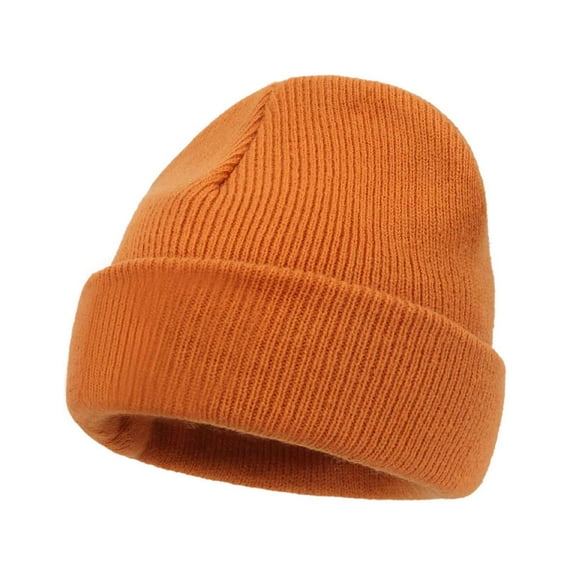 UTSJKR Beanie Hats for Men Slouchy Beanies for Men Knitted Caps for Women Soft Warm Unisex Soft Comfortable Winter Hats Orange