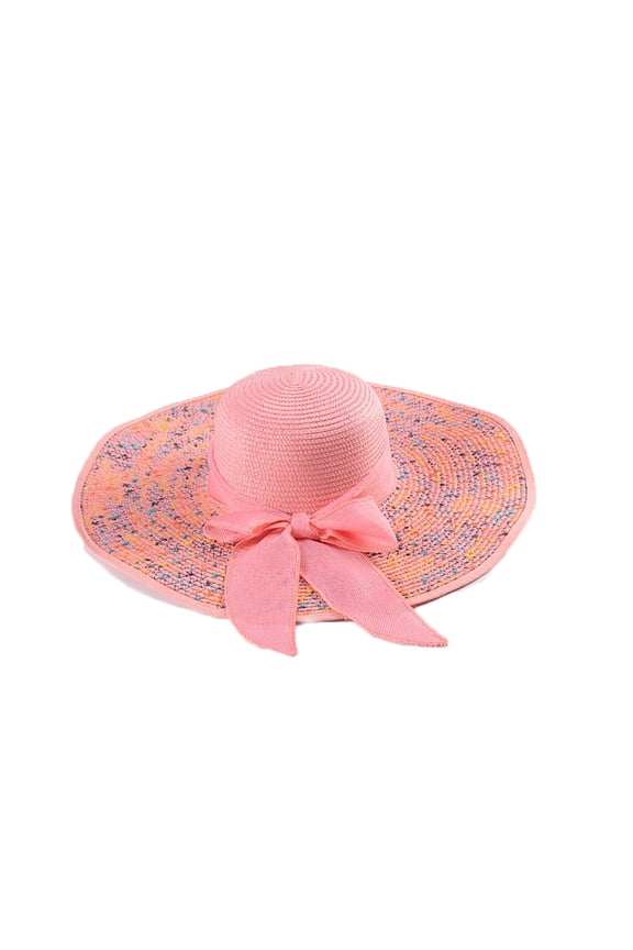Church Comfy Hats for Women Floral Organza Easter Tea Party Bridal Shower Hat Ladies Vacation Beach Flat Brim Hat Pink