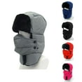thumbnail image 1 of UTSJKR Winter 3 in 1 Trapper Outdoor Hat Thermal Fur Fleece Lined Trooper Trapper Hat Ski Cap with Earflap Face Mask Warmer Cover Hot Pink, 1 of 3