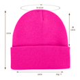 thumbnail image 1 of UTSJKR Winter Beanie Hats for Men Women, 2025 Winter Fashion Solid Color Warm Cozy Knitted Cuffed Skull Cap Pink, 1 of 2