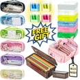 thumbnail image 1 of Danhjin Multifunctional Pencil Case Sketch Pencil Large Capacity Pouch Box with Multilayer Multi-Color Stationery Storage Organizer Bag, Study Class Home Office Supllies, 1 of 8