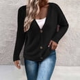 thumbnail image 1 of Usmixi Winter Womens Sweater Coat Fuzzy Fleece Coats for Women Casual Solid V Neck Button Long Sleeve Cardigan Tops Fall Comfy Knit Sweater Outerwear 2023 Sweater Coat, 1 of 7