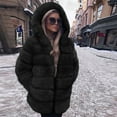 thumbnail image 1 of Usmixi Womens Faux Fur Coat Fluffy Plush Coat for Women Casual Solid Plus Size Fuzzy Fleece Hooded Jacket Pocket Long Sleeve Faux Furry Outerwear Winter Faux Fur Coat, 1 of 5