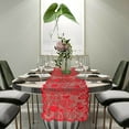 thumbnail image 1 of Valentine's Day Table Runner & Placemats,Red Heart Print Lace Valentine Table Runner for Candlelight Dinner Anniversary Engagement Wedding Party Valentines Day Decorations (Table Runner), 1 of 7