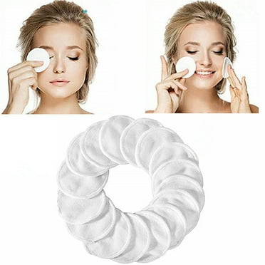 Deals of The Week Clearance! 10Pieces Reusable Make up Remover Pads Removal Pads Natural Cotton Rounds for All Skin Types Face Cleaner Eye Make up Remover Pads Waste Makeup Halloween Clearance