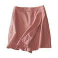 thumbnail image 1 of Deals of the Week Discount BVnarty Women's Linen Blend Solid Shorts Straight Fit Plain Skirts Athletic Gym Yoga Lightweight Skorts Plus Size Solid Quick Dry Shorts Pink XL, 1 of 8