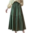 thumbnail image 1 of Women's Flare Wide Leg Palazzo Pants Loose Solid Elastic Waist High Waist Summer Casual Pleated and Flowy Dress Pants Free Size(Free Size,Green), 1 of 5
