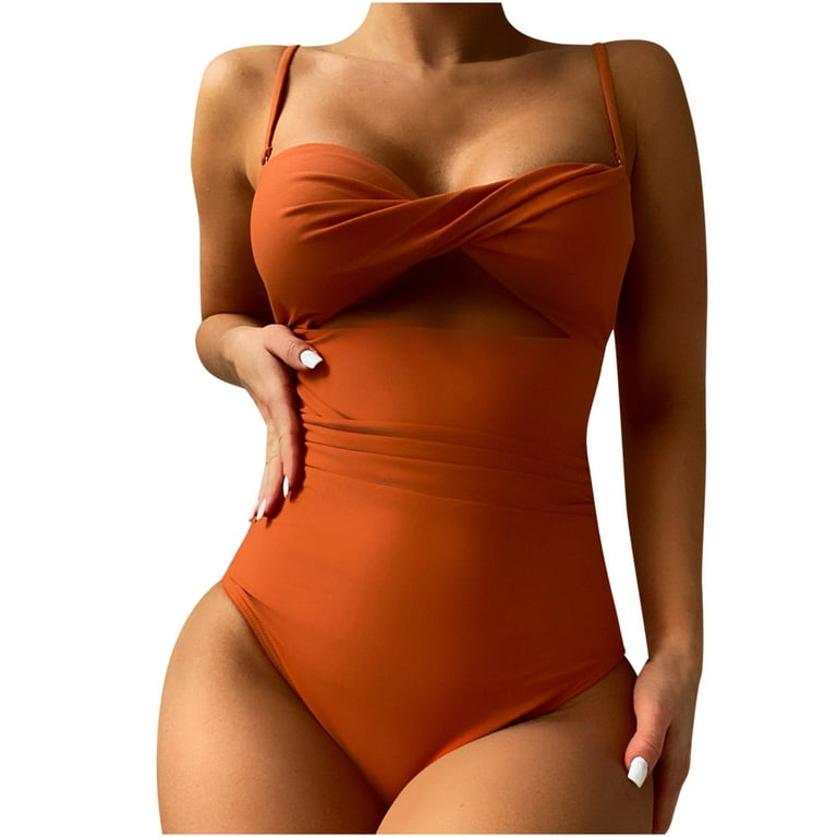 Ladies Summer Solid Color Sexy Swimsuit Adult Female
