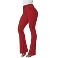 thumbnail image 1 of Womens Jeans Mid Waisted Women Fashion Leisure Pocket Button Trousers Slightly Flared Pants Denim, 1 of 6