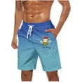thumbnail image 1 of Deals YLSDY Board Short for Men Gradient Color Swimming Trunks Knee Length Sweatpants Summer Beach Casual Drawstring Shorts Blue XL, 1 of 5