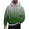 thumbnail image 1 of Fashion YLSDY Hoodies for Men Loose Fit Gradient Hoodies Pullover Long Sleeve Hooded Collar Drawstring Casual Sweatshirt Green XXXL, 1 of 6