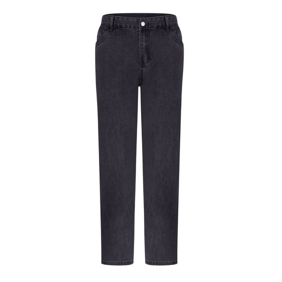 Fashion YLSDY Men's Baggy Jeans Y2K Vintage Wide Leg Denim Pants Hip Hop Straight Leg Loose Skater Jeans Streetwear Black XXXL