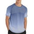 thumbnail image 1 of Deals YLSDY Men's Crew Neck Loose Fit T-Shirt for Casual Sports Running Shirt for Men Quick Dry Training Top Muscle Stretch T Shirt Dark Blue XXL, 1 of 8