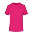 thumbnail image 1 of YLSDY Hot days, bold styles Men's Knit T-Shirt Summer Fashion Quick Dry Short Sleeve Tee Crewneck Sweater Shirt Casual Pullover Tops Hot Pink XXXXXL, 1 of 6