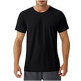 thumbnail image 1 of Fashion YLSDY Men's Short Sleeve UPF 50+ T-Shirt Quick Dry Rash Guard Athletic Running Swim Top Tee Performance Water Shirts Black S, 1 of 8