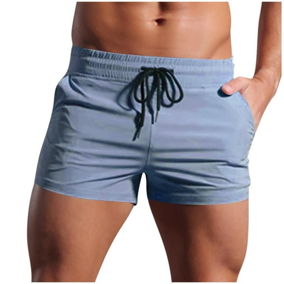 Fashion YLSDY Mens Athletic Shorts Summer Quick Dry Gym Short Drawstring Elastic Waist Workout Mesh Short with Pockets Blue XL