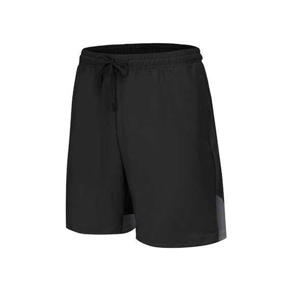Fashion YLSDY Mens Quick Dry Sports Shorts Compression Slim Flowy Comfy Sweat Shorts Solid Color Plus Size Running Workout Athletic Bottoms Black XXXXL