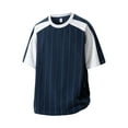 thumbnail image 1 of Fashion YLSDY Mens Workout T Shirt Oversized Color Block Baseball Fans Vintage Sporty Pinstripe Crew Neck Tee Shirts Summer Navy M, 1 of 4