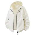 thumbnail image 1 of Fashion YLSDY Waterproof Rain Jacket Mens Outdoor Plain Windbreaker Hiking Unisex Raincoats Jogging Breathable Rain Coats White S, 1 of 3
