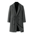 thumbnail image 2 of Teen Boys Wool-Blend Trench Coat - Slim Fit Peacoat Style Blazer Jacket For Winter & Fall, Elegant Fashion Outerwear 2 of 11