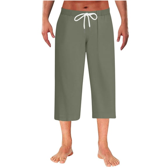 Fashion YLSDY Womens Capri Pants Wide Leg Yoga Capris Summer High Waisted Casual Lounge Cropped Pants with Pockets Army Green L