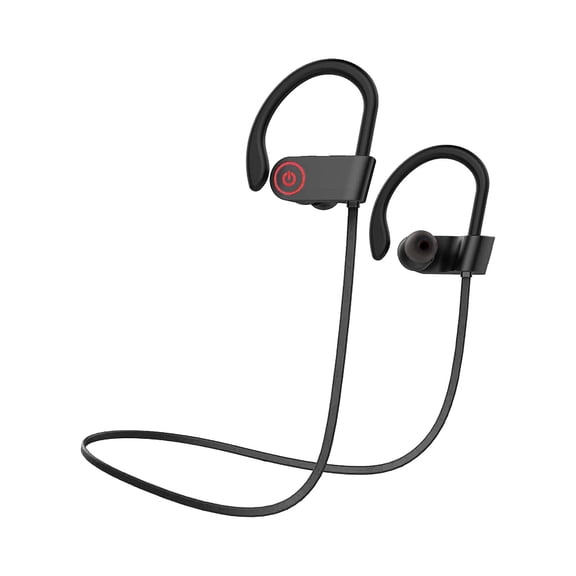 Open-Ear Bluetooth Bone Conduction Sport Headphones, Sweat Resistant Wireless Earphones for Workouts and Running with Premium Deep Base - Built-in Mic, with Hair Band