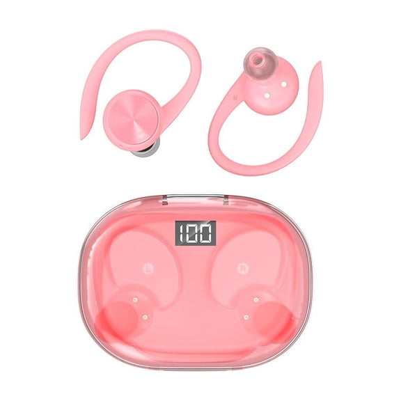 Open Ear Earbuds True Wireless Earbuds,Up to 32H Playtime,Bluetooth 5.4,Open ear headphones Ultra Comfort,Ergonomic Ear Hook,Touch Control,IPX4 Waterproof