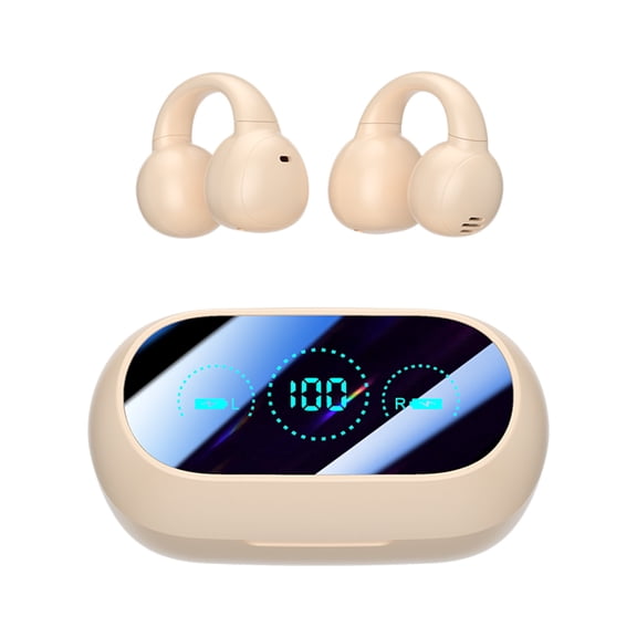 Open-Ear Headphones, Adjustable Ear Hooks, Ultra-Comfort,Snug Fit, Powerful Sound, Clear Calls, IP55, LED Lights, 36H Playtime, Bluetooth 5.4 Earbuds, Multipoint Connection