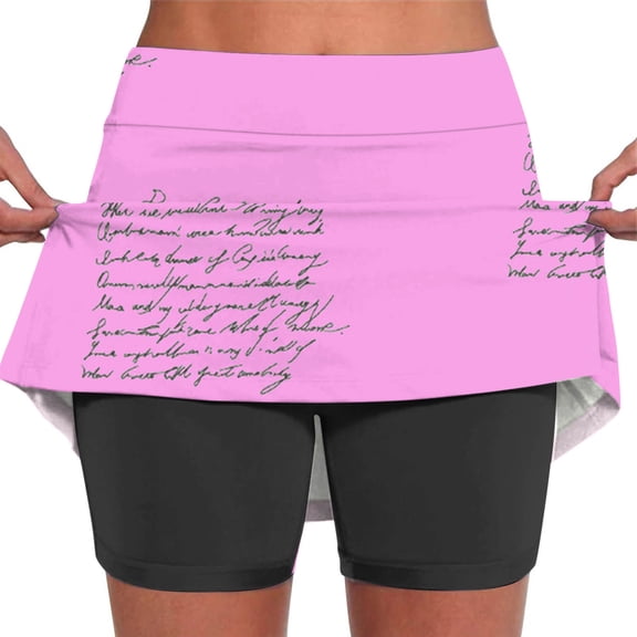 Abomasnow Active Skort for Women Print Cargo-Style Quick Drying Hiking Tennis Skirt with Inner Compression Short