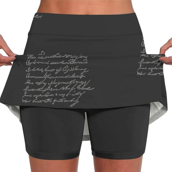 Abomasnow Active Skort for Women Print Cargo-Style Quick Drying Hiking Tennis Skirt with Inner Compression Short