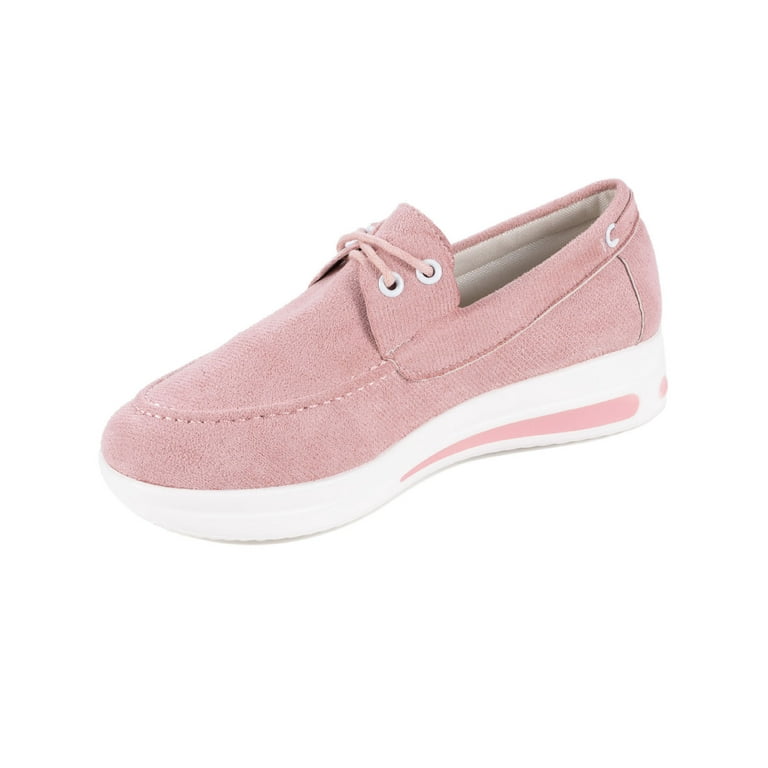 Deals of The Day Clearance Dvkptbk Sneakers for Women, Stylish Sneakers Women's Shoes Easy to Put on and Take Off Low-top Platform Sandals Pink 7.5