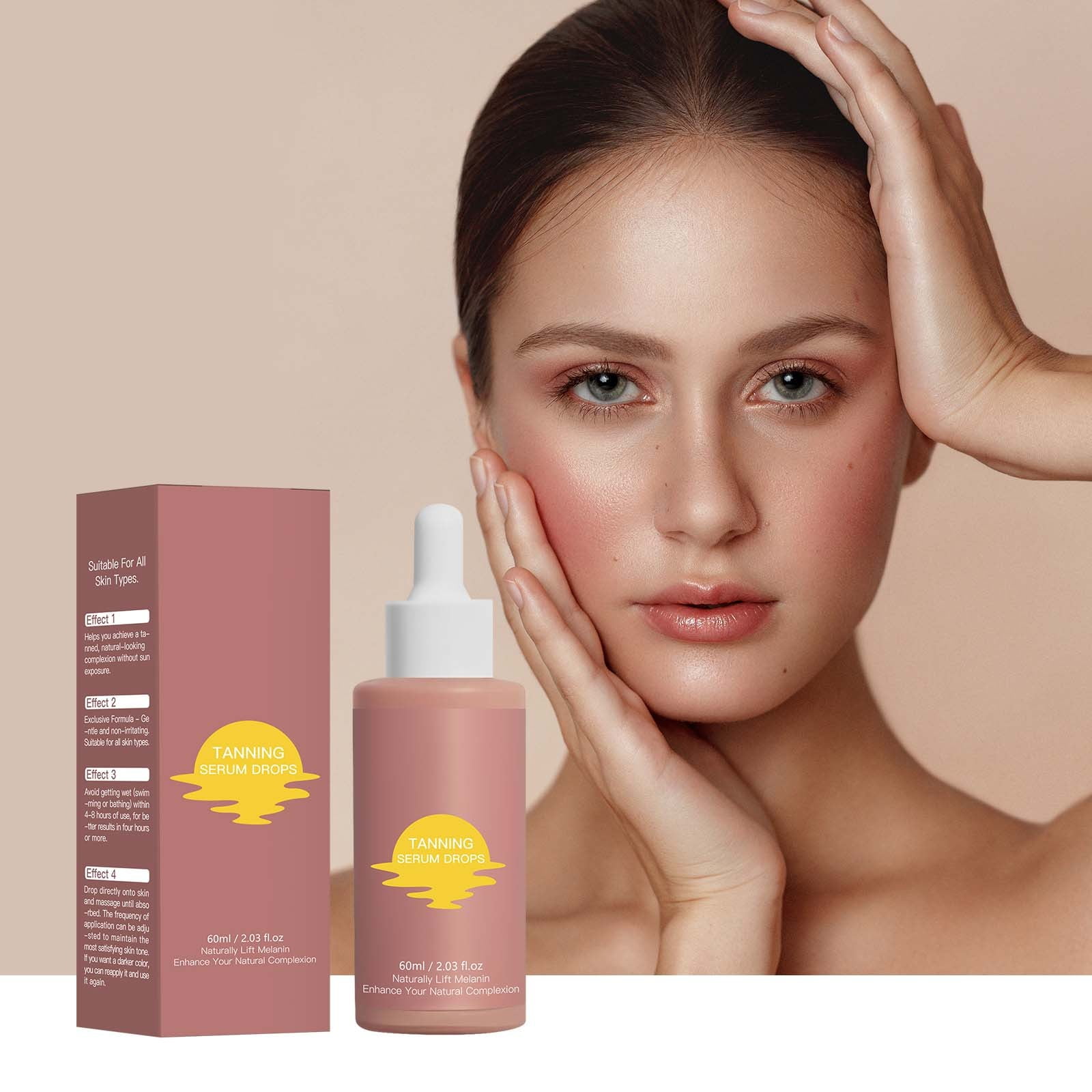 Deals of The Day Clearance! Self-Tanning Spray - Achieve a Natural Tan Without Sun Exposure, Sunless Tanning Lotion for Glowing Skin, 60ml
