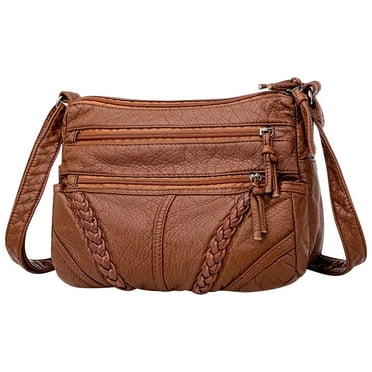 Deals of The Day Clearance! Topliu 2024 New Leather Bag,Multi-Compartment Crossbody Mom's Bag,Large Capacity Soft Leather Handbag