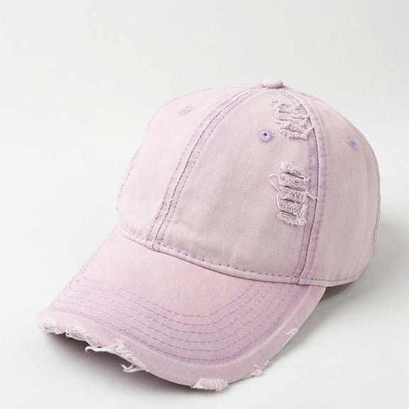 Joau Vintage Washed Denim Distressed Baseball Cap Classic Unstructured Low Profile Adjustable Cotton Dad Hat for Men Women