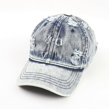 Deals of The Day! Joau Vintage Washed Denim Distressed Baseball Cap Classic Unstructured Low Profile Adjustable Soft Cotton Dad Hat for Men Women