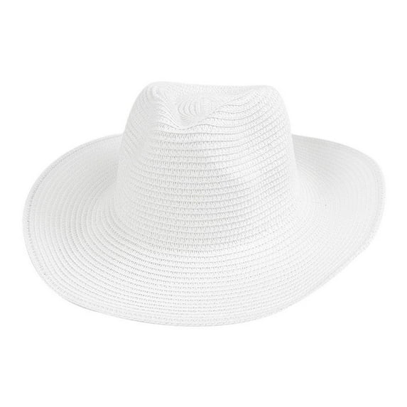 Joau Womens Mens Wide Brim Straw Hat Summer Beach Sun Hat UPF 50+ UV Sun Protection Straw Hat Foldable Packable Roll up Cap