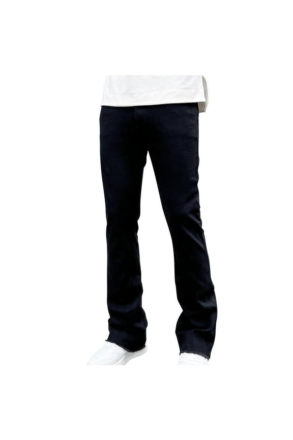 Men's Straight Leg Bootcut Vintage Jeans Retro 70s 60s Bell Bottom Flared Jeans Slim Fit Skinny Stretch Denim Pants