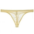 thumbnail image 1 of Deals of The Week,Abomasnow Mens Ice Silk T-Back Mesh Thong Underwear Sexy See Through Ultra-Thin Sweat Absorbing G-String Briefs, 1 of 2