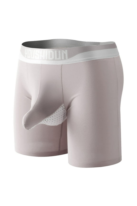 Men鈥檚 Underwear Breathable Cotton Ball Pouch Design Everyday Boxers Pants Anti-Chafing Athletic Workout Thin Underwear