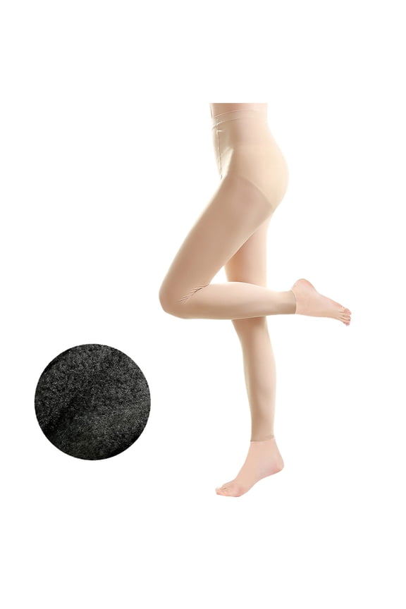 Women's Opaque Slimming Tights High Waist Tummy Compression Leggings Control Top Footless Tights Silk Stockings