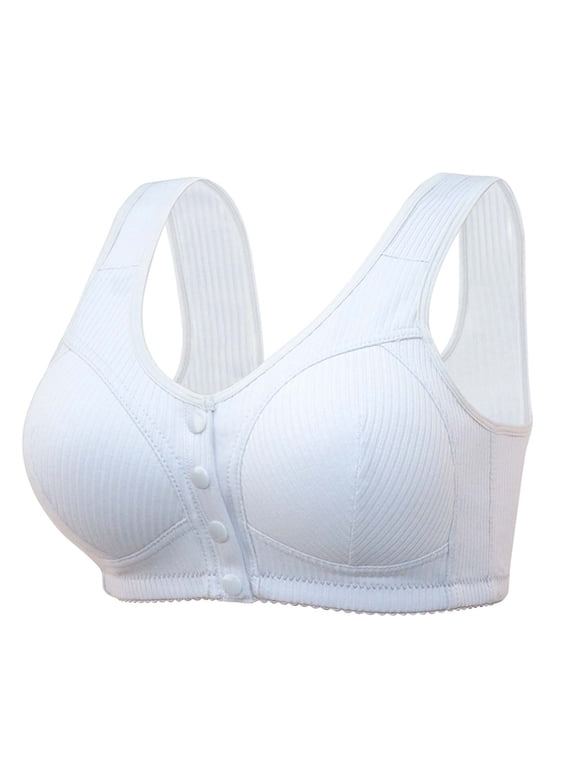 Bras for Older Women Front Closure Bras 18 Hour Bra Full Coverage Comfortable Bra Plus Size No Underwire