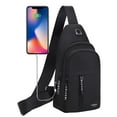thumbnail image 1 of Small Crossbody Bag Mini Nylon Sling Bag Cross Body Bag Chest Bag For Outdoors Hiking Traveling For Women Men (Black), 1 of 8