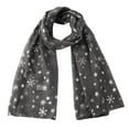 thumbnail image 1 of Zpanxa Scarves for Women Christmas Festive Winter Snowflake Print Warm Winter Snow flake Scarf Dark Gray, 1 of 2