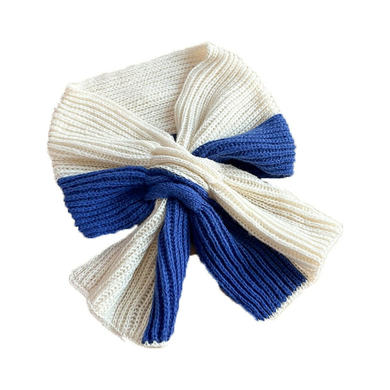 Deals of the Day Clearance Zpanxa Scarves for Women Small Scarf In Winter  Short Knit Scarf Blue 