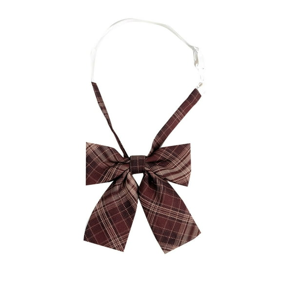 Miqool Women's Girls Pre-Tied Adjustable Plaid Big Knotbow Shirt Bow Ties Uniform School Uniform Costumes Neckties