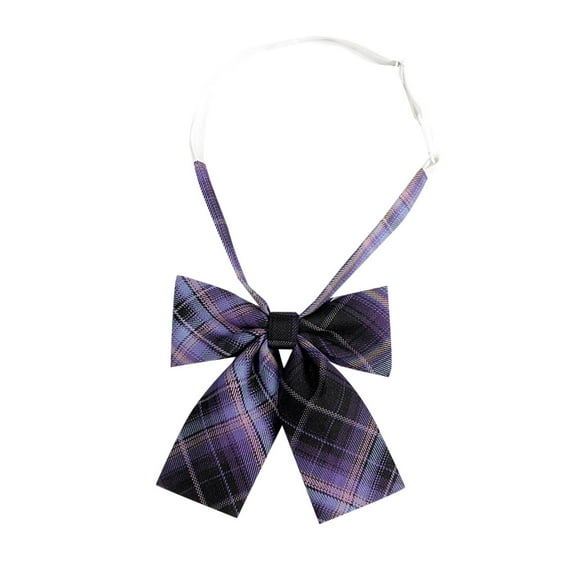 Miqool Women's Girls Pre-Tied Adjustable Plaid Big Knotbow Shirt Bow Ties Uniform School Uniform Costumes Neckties