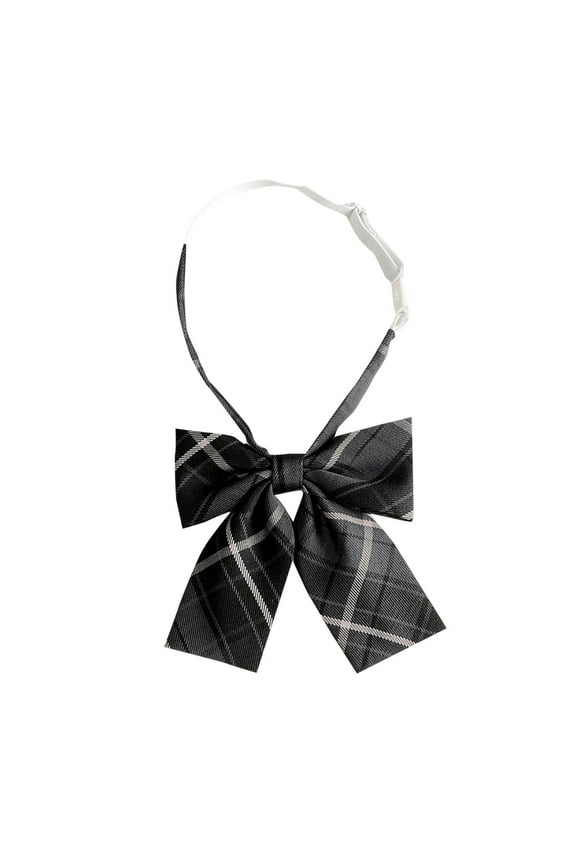 Women's Girls Pre-Tied Adjustable Plaid Big Knotbow Shirt Bow Ties Uniform School Uniform Costumes Neckties