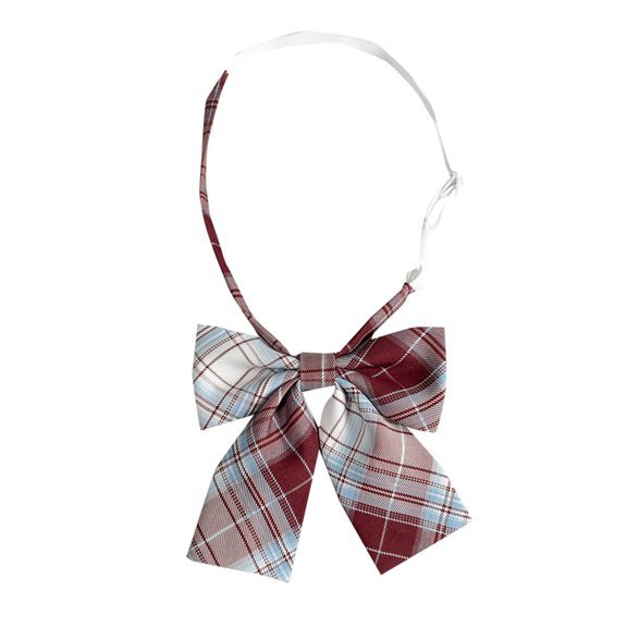 Miqool Women's Girls Pre-Tied Adjustable Plaid Big Knotbow Shirt Bow Ties Uniform School Uniform Costumes Neckties