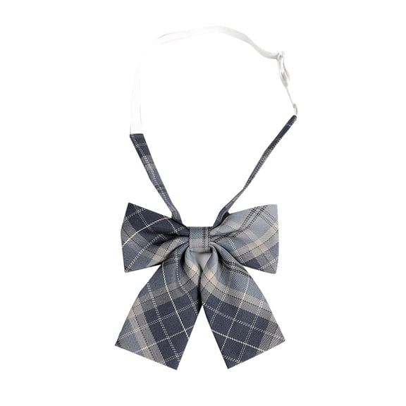 Miqool Women's Girls Pre-Tied Adjustable Plaid Big Knotbow Shirt Bow Ties Uniform School Uniform Costumes Neckties